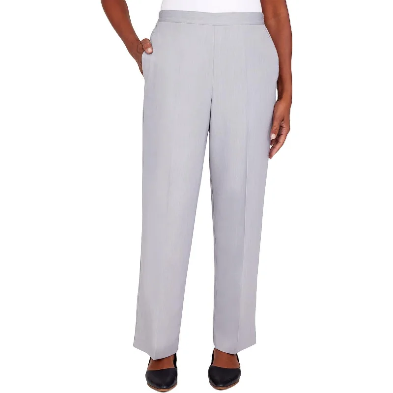 Alfred Dunner Womens High Rise Stretch Straight Leg Pants