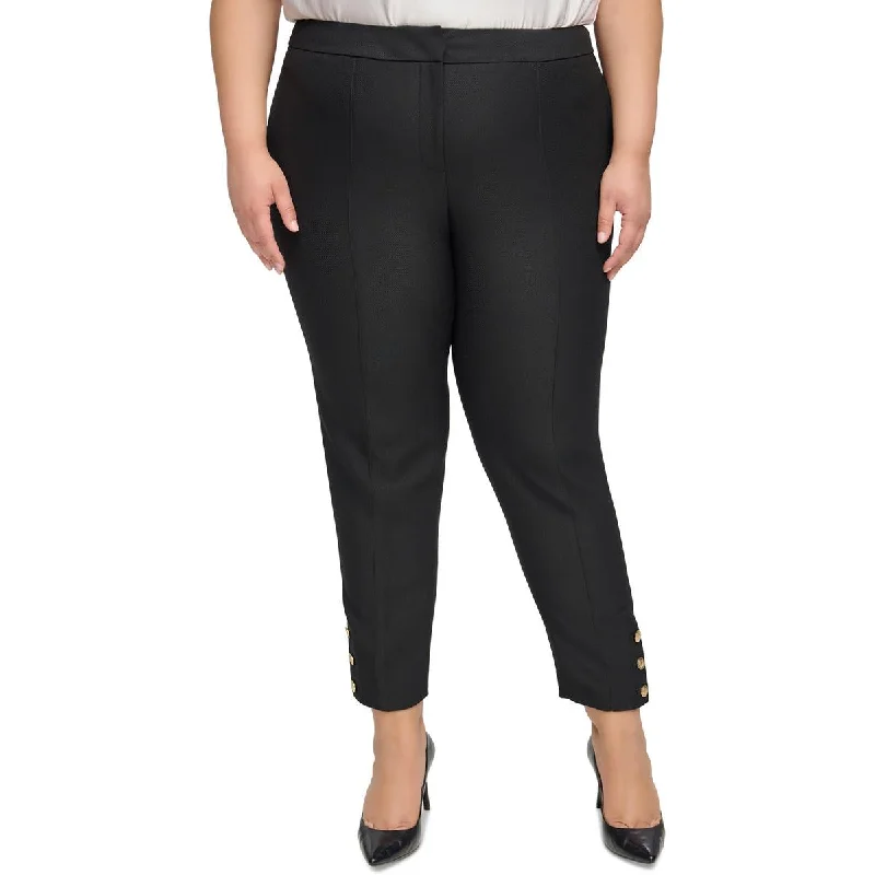 Calvin Klein Womens Plus Mid Rise  Ankle Pants