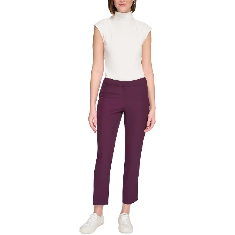 Calvin Klein Womens Slim Mid-Rise Trouser Pants