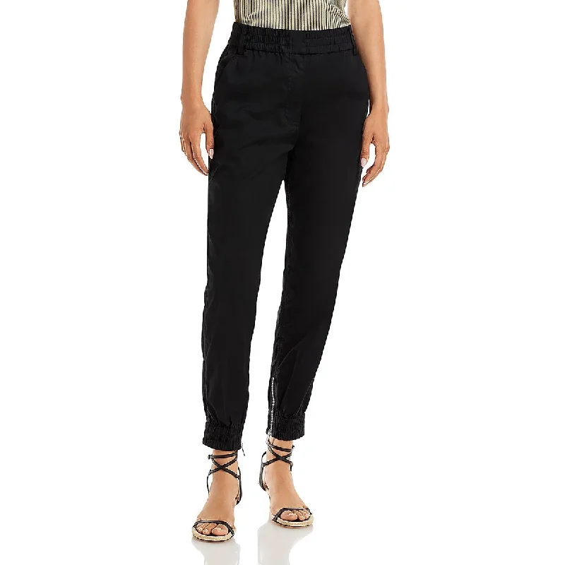 Derek Lam 10 Crosby Womens Phoenix Zipper Hem Ruched Jogger Pants