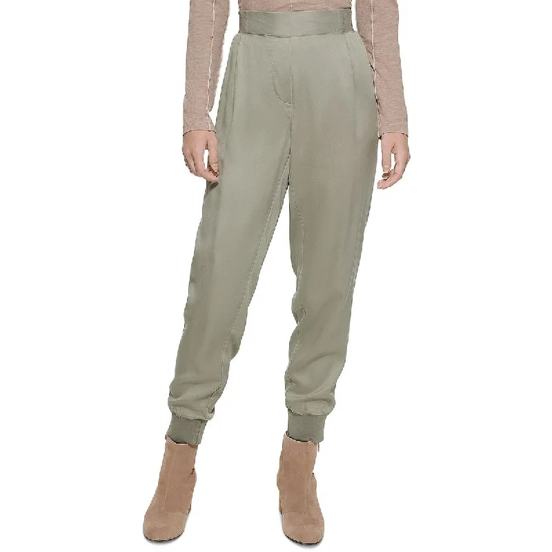 DKNY Womens Tencel Ankle Jogger Pants