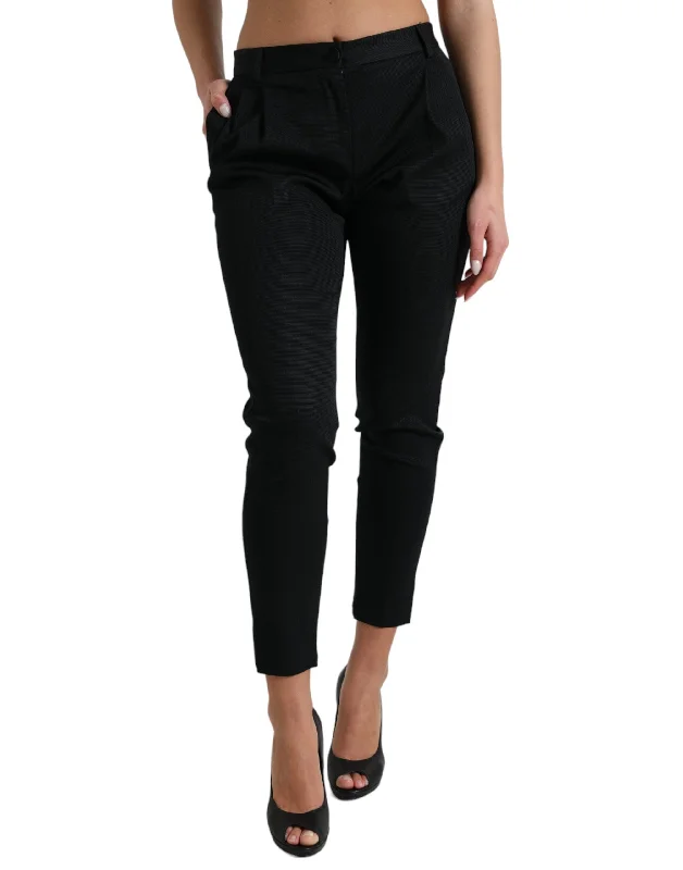 Dolce & Gabbana Chic High Waist Skinny Cropped Women's Pants