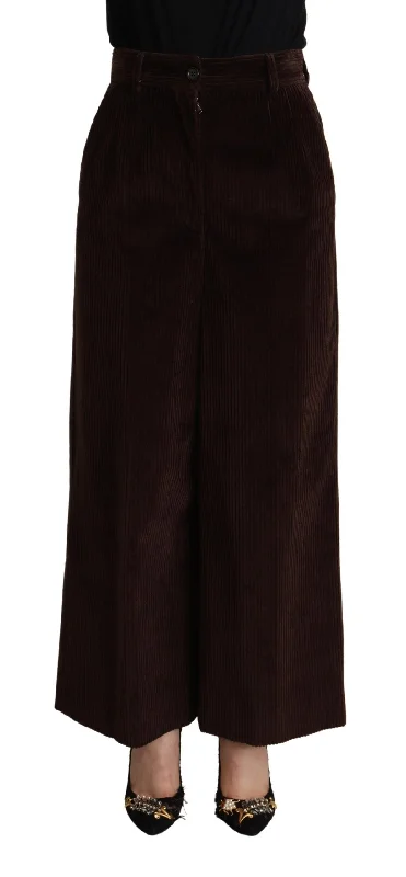 Dolce & Gabbana Elegant High-Waisted Wide Leg Women's Pants