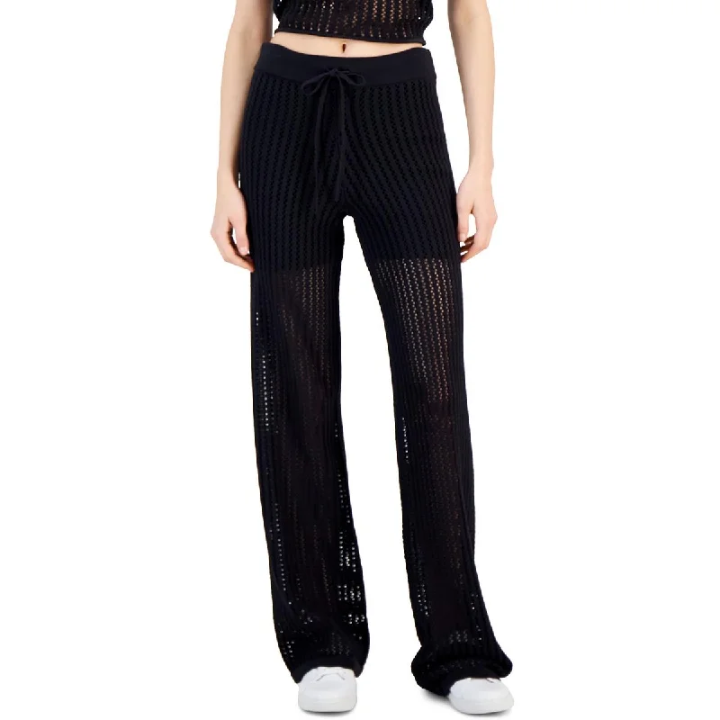 Hugo Womens Straight -Leg Long High-Waisted Pants