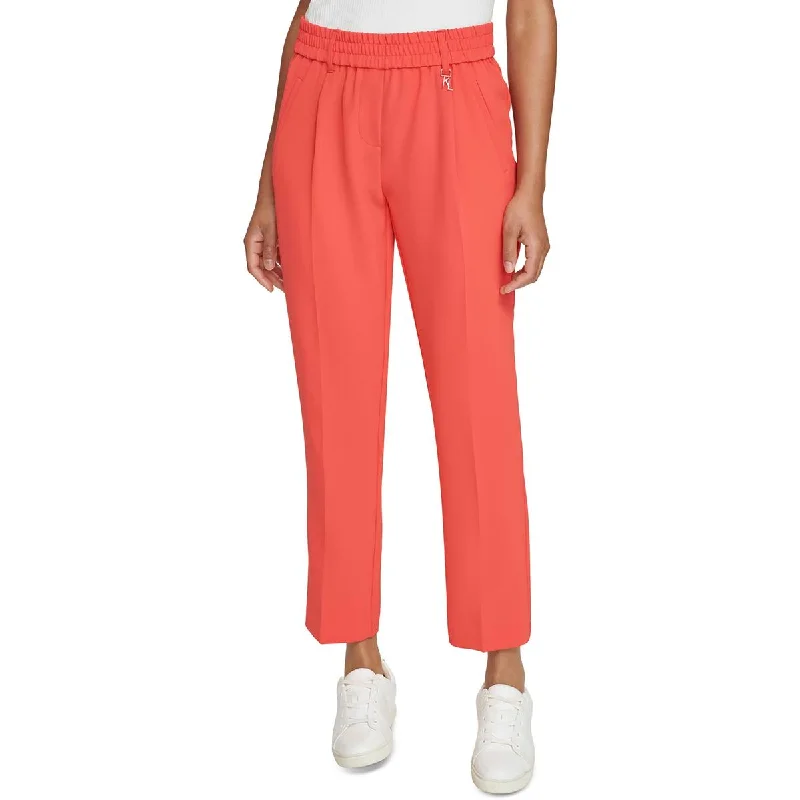 Karl Lagerfeld Paris Womens High Rise Pull On Ankle Pants