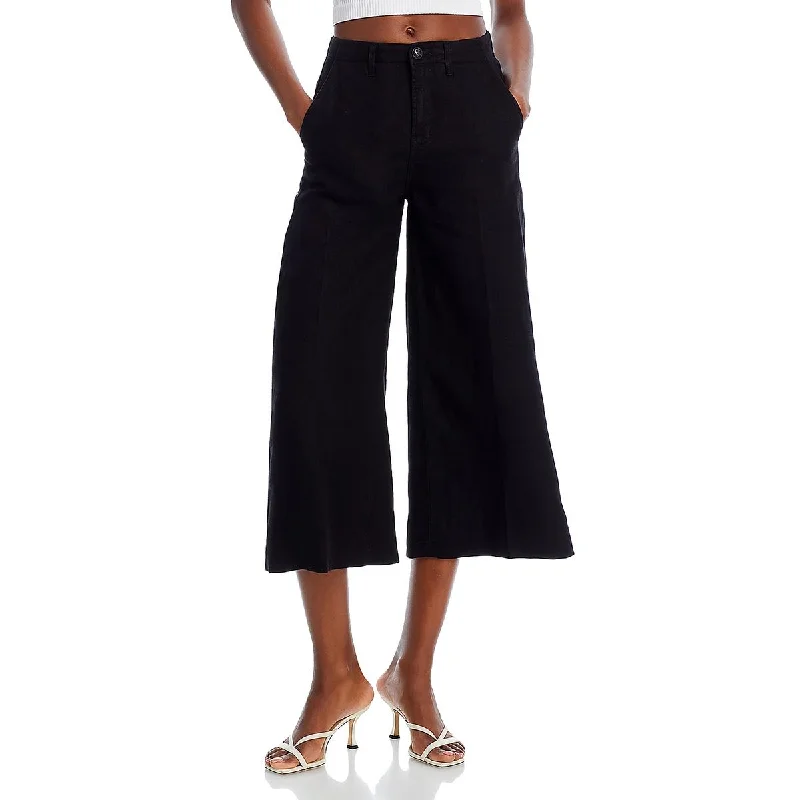 L'Agence Womens Henderson High Rise Crop Wide Leg Pants