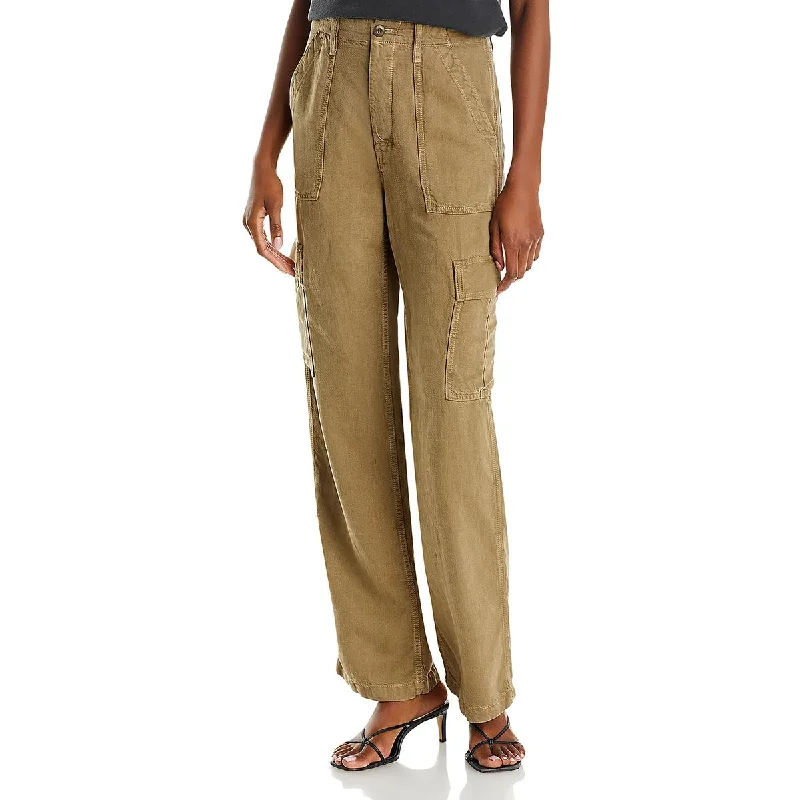 Mother Womens Private Mid Rise Knit Cargo Pants