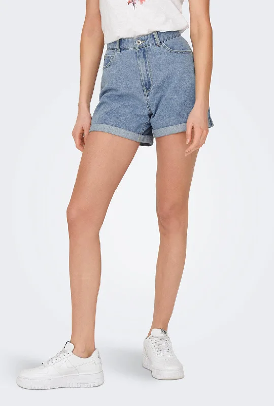 ONLY VEGA HW MOM DENIM SHORTS