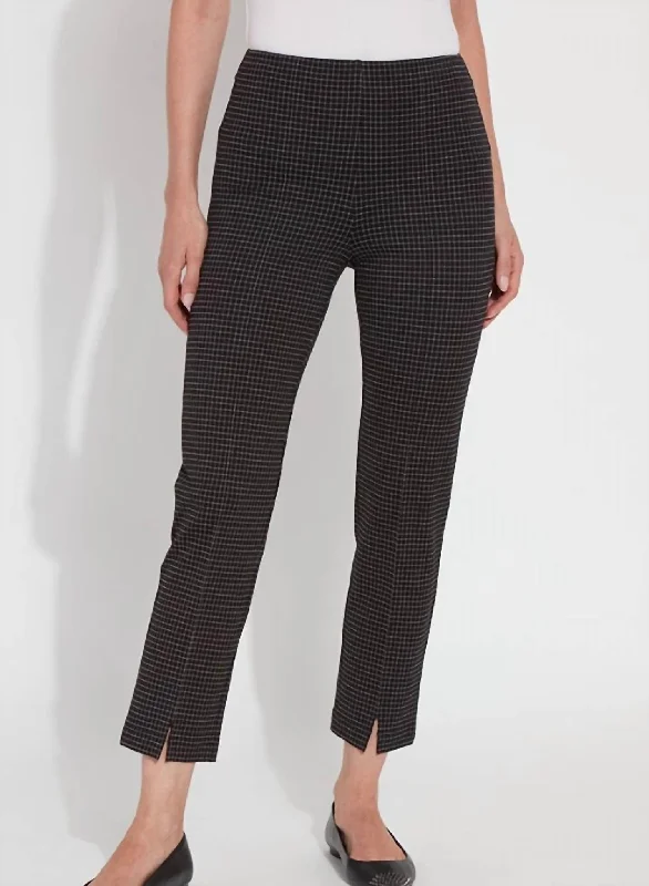 Patterned Ankle Pant In Check