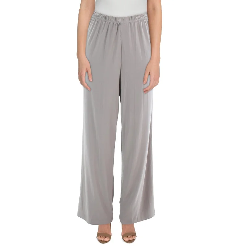 R&M Richards Womens High Rise Dressy Wide Leg Pants