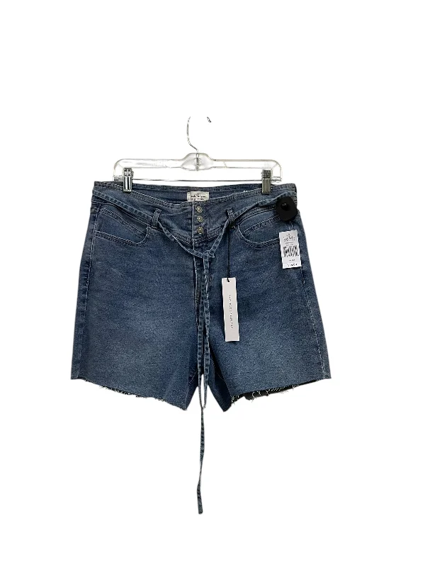 Shorts By Nicole Miller In Blue Denim, Size: 12