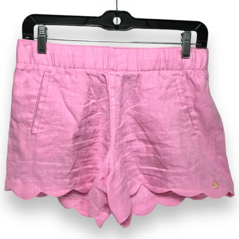 Brea Linen Scalloped Short Designer By Lilly Pulitzer In Urchin Pink, Size: S