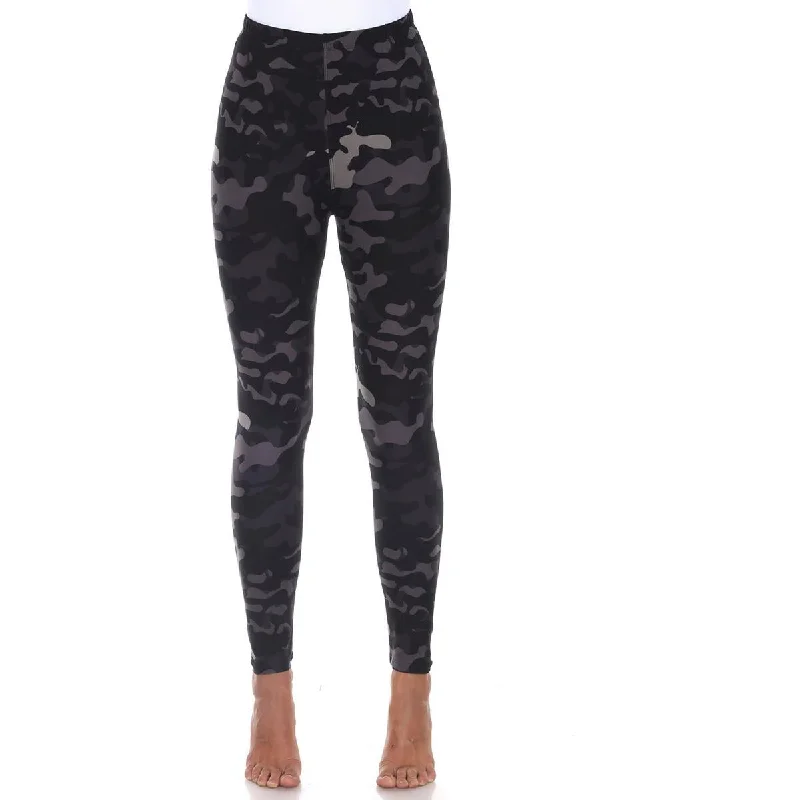 White Mark Womens Camouflage Pull On Leggings